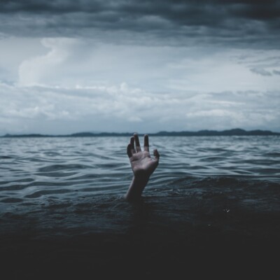 a person drowns underwater